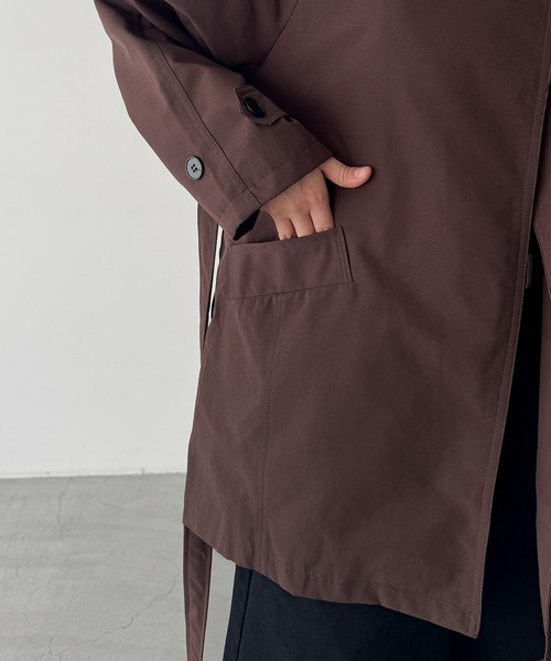 CANAL JEAN(キャナルジーン)の「El mar スタンドカラーラグランハーフコート(その他アウター・レディース・ブラウン/ブラック・ONE SIZE)」の18枚目の写真