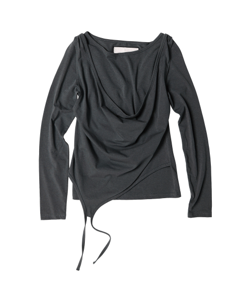 THEVINYLHOUSE（ザバイニルハウス）の「DRAPED LAYERED LS TEE(W) CHARCOAL（Tシャツ/カットソー・レディース・その他・FREE）」の7枚目の写真