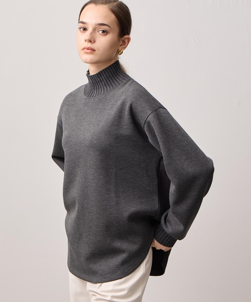 LE SOUK HOLIDAY(ルスークホリデー)の「リブ切り替えハイネックカットプルオーバー(Tシャツ/カットソー・レディース・チャコールグレー/ダークブラウン・M/L)」の8枚目の写真
