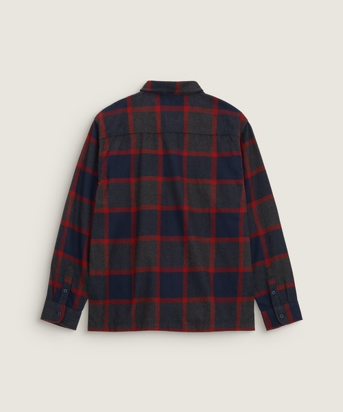 VANS(バンズ)の「LARKSPUR フランネルシャツ / Larkspur Plaid Flannel Shirt Parisian Night/Poppy Ember VN000TABHBR1(シャツ/ブラウス・メンズ・レッド・X-LARGE/SMALL/MEDIUM/LARGE)」の2枚目の写真