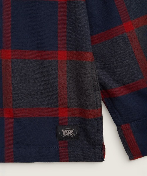 VANS(バンズ)の「LARKSPUR フランネルシャツ / Larkspur Plaid Flannel Shirt Parisian Night/Poppy Ember VN000TABHBR1(シャツ/ブラウス・メンズ・レッド・X-LARGE/SMALL/MEDIUM/LARGE)」の5枚目の写真