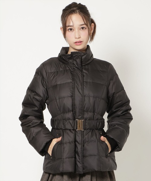 WILLSELECTION（ウィルセレクション）の「ベルト付きミディダウン（ダウンジャケット/コート・レディース・ブラック/オフホワイト/ピンク・FREE）」の14枚目の写真