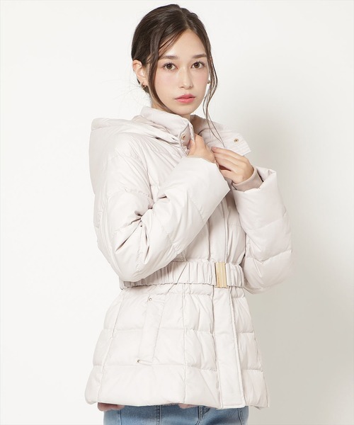 WILLSELECTION（ウィルセレクション）の「ベルト付きミディダウン（ダウンジャケット/コート・レディース・ブラック/オフホワイト/ピンク・FREE）」の20枚目の写真