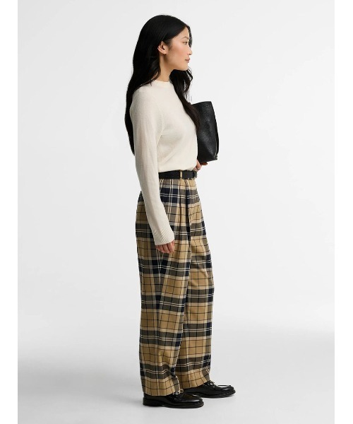 Barbour（バブアー）の「Delilah タータンチェック テーラードパンツ（レディース）（その他パンツ・レディース・ベージュ/ダークグリーン・10/8）」の3枚目の写真