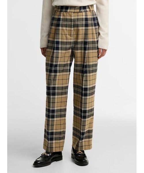 Barbour（バブアー）の「Delilah タータンチェック テーラードパンツ（レディース）（その他パンツ・レディース・ベージュ/ダークグリーン・10/8）」の4枚目の写真