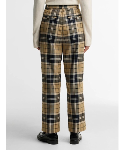 Barbour（バブアー）の「Delilah タータンチェック テーラードパンツ（レディース）（その他パンツ・レディース・ベージュ/ダークグリーン・10/8）」の5枚目の写真