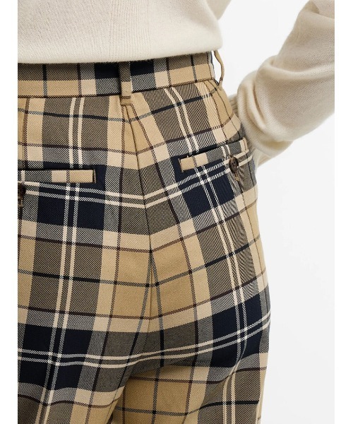 Barbour（バブアー）の「Delilah タータンチェック テーラードパンツ（レディース）（その他パンツ・レディース・ベージュ/ダークグリーン・10/8）」の7枚目の写真