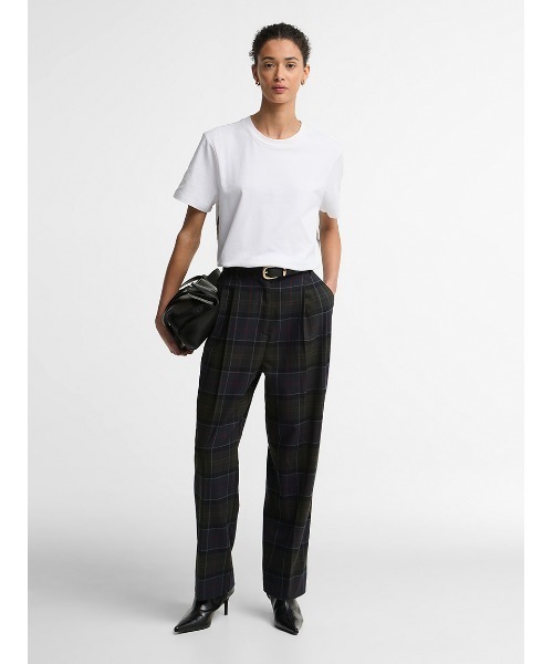 Barbour（バブアー）の「Delilah タータンチェック テーラードパンツ（レディース）（その他パンツ・レディース・ベージュ/ダークグリーン・10/8）」の8枚目の写真