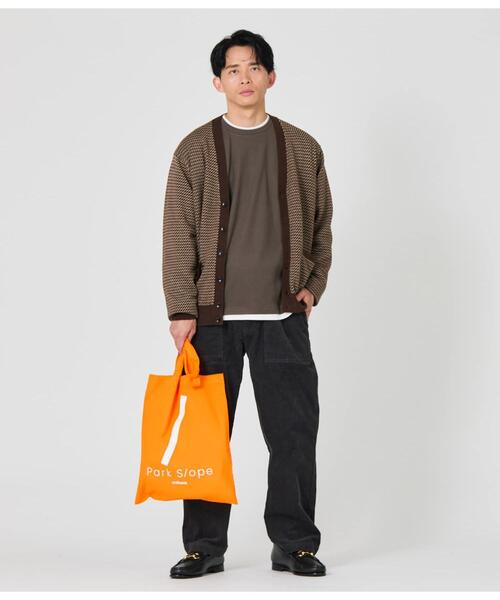 Park Slope NEWYORKER（パークスロープニューヨーカー）の「レイヤード長袖Tシャツ（Tシャツ/カットソー・メンズ・ホワイト/ブラウン・SMALL/MEDIUM/LARGE/X-LARGE）」の5枚目の写真