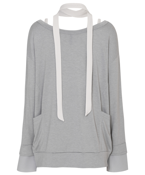 FLAREUP(フレアアップ)の「2レイヤーオフセット長袖 (FL-198_Gray)(Tシャツ/カットソー・レディース・グレー・OS)」の9枚目の写真