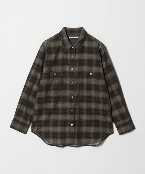 BEAUTY&YOUTH UNITED ARROWS(ビューティーアンドユースユナイテッドアローズ)の「コットン コーデュロイ チェック シャツ(シャツ/ブラウス・レディース・ダークブラウン/ナチュラル・FREE)」の1枚目の写真