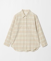 コットン コーデュロイ チェック シャツ