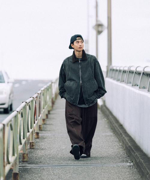 ANGLAN（アングラン）の「Denim Work Zip-Up Jacket - Washed Black（デニムジャケット・メンズ・その他・1/2）」の7枚目の写真