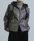 Ellno Loset（エルノロゼット）の「【Aranコラボ】レースアップ合皮Wジップブルゾン（ブルゾン・LARGE）」