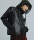 Ellno Loset（エルノロゼット）の「【Aranコラボ】レースアップ合皮Wジップブルゾン（ブルゾン・LARGE）」