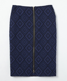 AMERICAN RAG CIE | AMERICAN RAG CIE幾何ジャガードフロントファスナースカート/210-AMR-dms-L161-SK087(スカート)