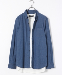 RAGEBLUE | ストレッチデニムシャツ/732692(シャツ/ブラウス)