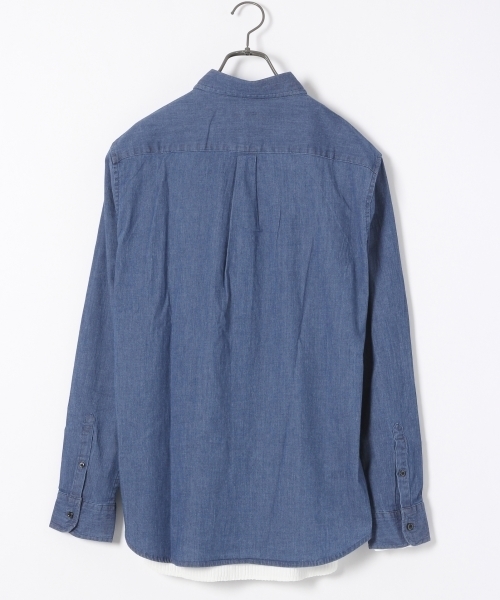 RAGEBLUE（レイジブルー）の「ストレッチデニムシャツ/732692（シャツ/ブラウス・メンズ・ブルー/ネイビー/その他1・LARGE/MEDIUM）」の4枚目の写真