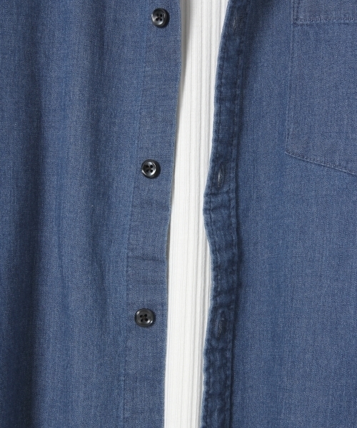 RAGEBLUE（レイジブルー）の「ストレッチデニムシャツ/732692（シャツ/ブラウス・メンズ・ブルー/ネイビー/その他1・LARGE/MEDIUM）」の9枚目の写真