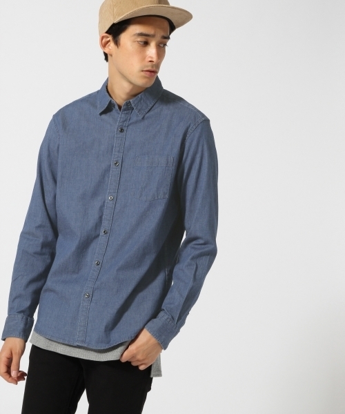 RAGEBLUE（レイジブルー）の「ストレッチデニムシャツ/732692（シャツ/ブラウス・メンズ・ブルー/ネイビー/その他1・LARGE/MEDIUM）」の10枚目の写真