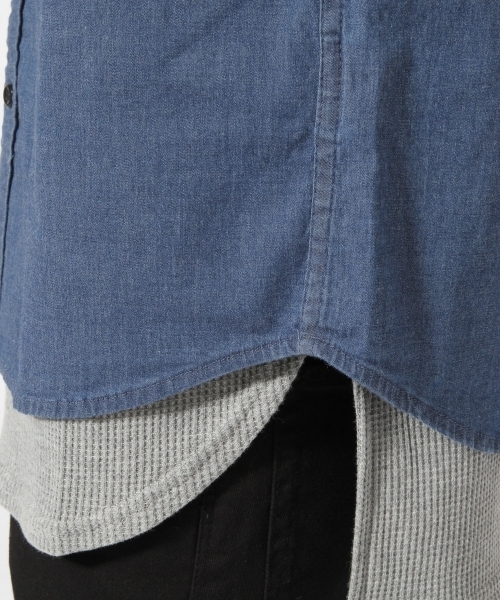 RAGEBLUE（レイジブルー）の「ストレッチデニムシャツ/732692（シャツ/ブラウス・メンズ・ブルー/ネイビー/その他1・LARGE/MEDIUM）」の16枚目の写真
