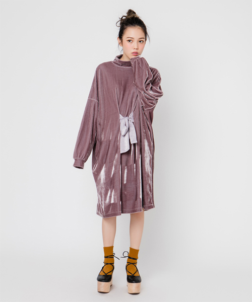 merry jenny（メリージェニー）の「ベロアリボンワンピース（ワンピース・レディース・ブラック/ラベンダー・FREE）」の12枚目の写真