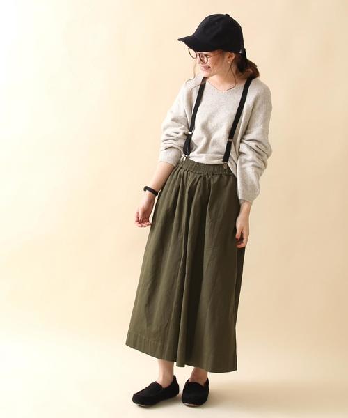 coen(コーエン)の「起毛リラックスワイドパンツ(その他パンツ・レディース・オリーブ/ブラック・MEDIUM/LARGE)」の2枚目の写真