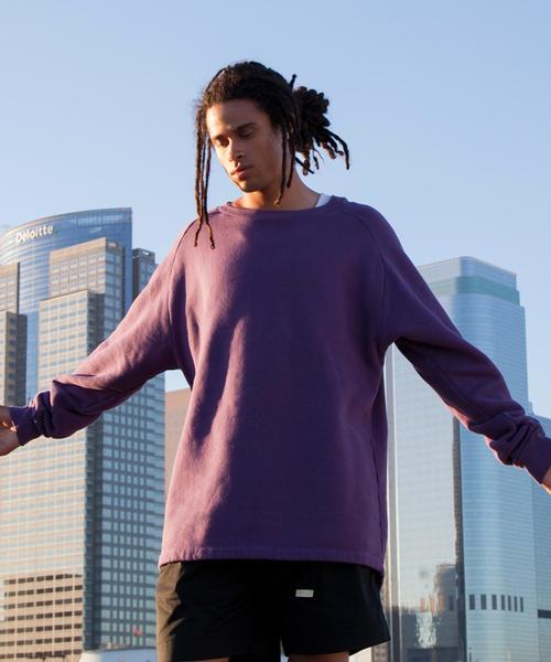 MONKEY TIME(モンキータイム)の「<CALUX×monkey time> ∴ OVERDYE SWEAT CREW/スウェット◆(スウェット・メンズ・ライトグレー/ダークグレー/パープル・X-LARGE/LARGE/MEDIUM/SMALL)」の4枚目の写真