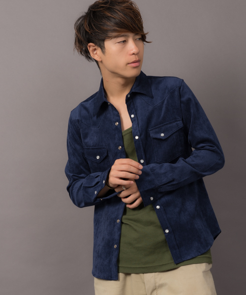 MANGROVE（マングローブ）の「【MANGROVE】ストレッチコーデュロイウエスタンシャツ（シャツ/ブラウス・メンズ・ネイビー/グレー/チャコールグレー/ホワイト/アイボリー/ブラック/ワイン/ベージュ・SMALL/MEDIUM/LARGE/X-LARGE）」の7枚目の写真