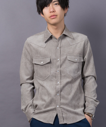 【MANGROVE】ストレッチコーデュロイウエスタンシャツ