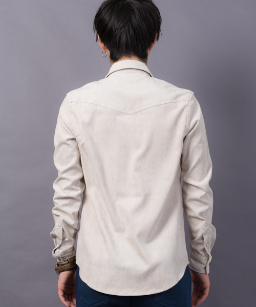 MANGROVE（マングローブ）の「【MANGROVE】ストレッチコーデュロイウエスタンシャツ（シャツ/ブラウス・メンズ・ネイビー/グレー/チャコールグレー/ホワイト/アイボリー/ブラック/ワイン/ベージュ・SMALL/MEDIUM/LARGE/X-LARGE）」の15枚目の写真