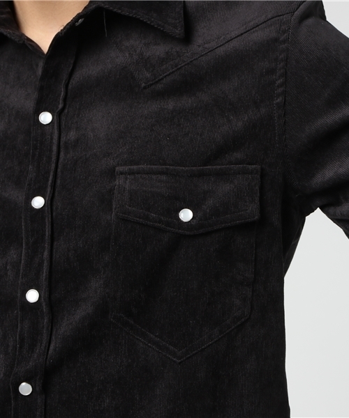 MANGROVE（マングローブ）の「【MANGROVE】ストレッチコーデュロイウエスタンシャツ（シャツ/ブラウス・メンズ・ネイビー/グレー/チャコールグレー/ホワイト/アイボリー/ブラック/ワイン/ベージュ・SMALL/MEDIUM/LARGE/X-LARGE）」の11枚目の写真