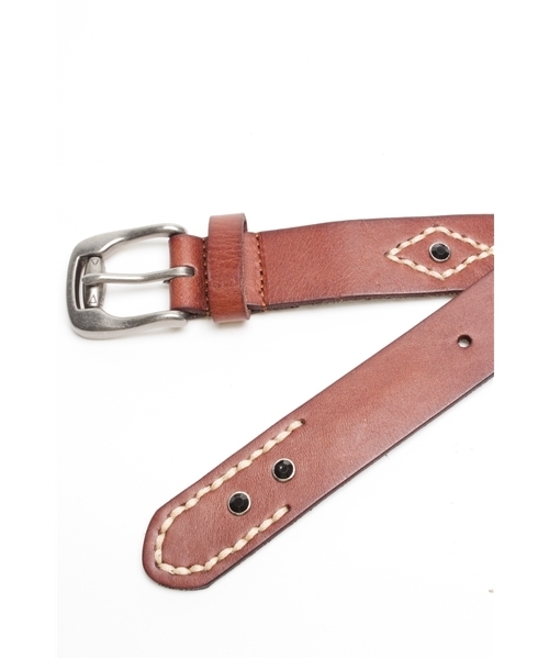 NANO universe（ナノユニバース）の「ストーン×スタッズベルト（ベルト・レディース・キャメル/ブラウン・FREE）」の3枚目の写真