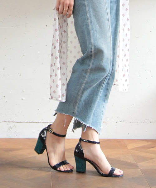 SESTO（セスト）の「コルクチャンキーヒール美脚ストラップサンダル（サンダル・レディース・アイボリー/ブラック/ベージュ/ミント/ネイビー/ライトグレー・24.0cm/25.5cm/24.5cm/22.0cm/23.0cm/22.5cm/23.5cm）」の6枚目の写真