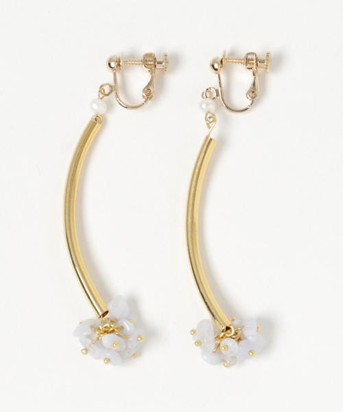 TONE SELECT GOODS(トーンセレクトグッズ)の「【nocca】bouquet earring(イヤリング・レディース・ブルー/ベージュ/ホワイト/その他・FREE)」の4枚目の写真