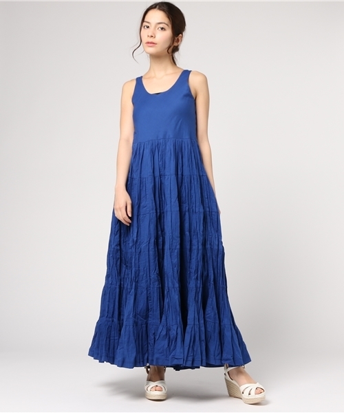 MARIHA（マリハ）の「MARIHA(マリハ） 草原の虹のドレス（ワンピース・レディース・カーキ/ブルー・36）」の2枚目の写真