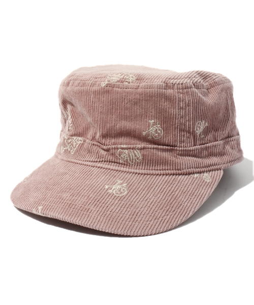 JOEY HYSTERIC（ジョーイヒステリック）の「HYSTERIC WORLD総刺繍 ミリタリーキャップ（キャップ・キッズ・ベージュ/サックスブルー/ピンク・MEDIUM/LARGE）」の3枚目の写真