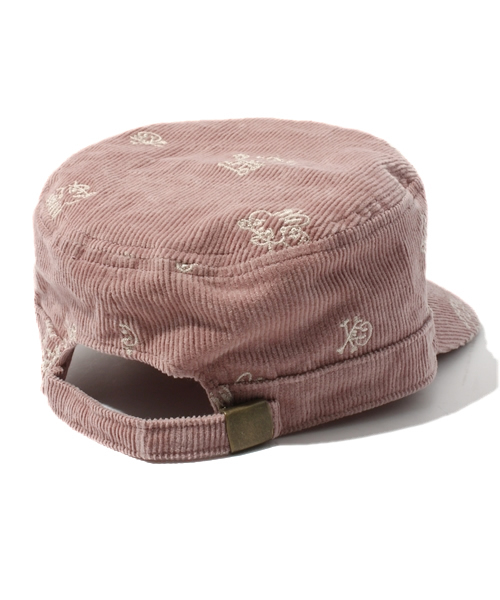 JOEY HYSTERIC（ジョーイヒステリック）の「HYSTERIC WORLD総刺繍 ミリタリーキャップ（キャップ・キッズ・ベージュ/サックスブルー/ピンク・MEDIUM/LARGE）」の5枚目の写真