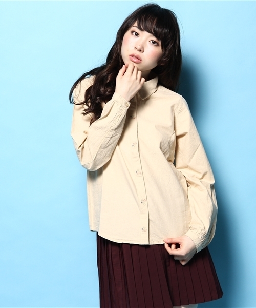 Kastane（カスタネ）の「前立て刺繍入りBL（シャツ/ブラウス・レディース・オフホワイト/ベージュ・FREE）」の2枚目の写真