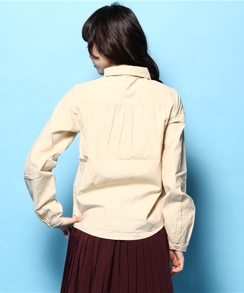 Kastane（カスタネ）の「前立て刺繍入りBL（シャツ/ブラウス・レディース・オフホワイト/ベージュ・FREE）」の3枚目の写真