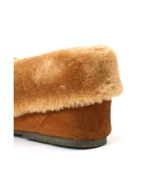 FREE'S MART（フリーズマート）の「フェイクファームートンモカシン（モカシン/デッキシューズ・レディース・ネイビー/ブラウン/ブラック・LARGE/MEDIUM）」の7枚目の写真