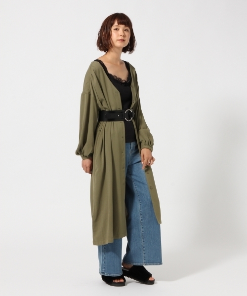 GLOBAL WORK（グローバルワーク）の「Vネックコートワンピース/766238