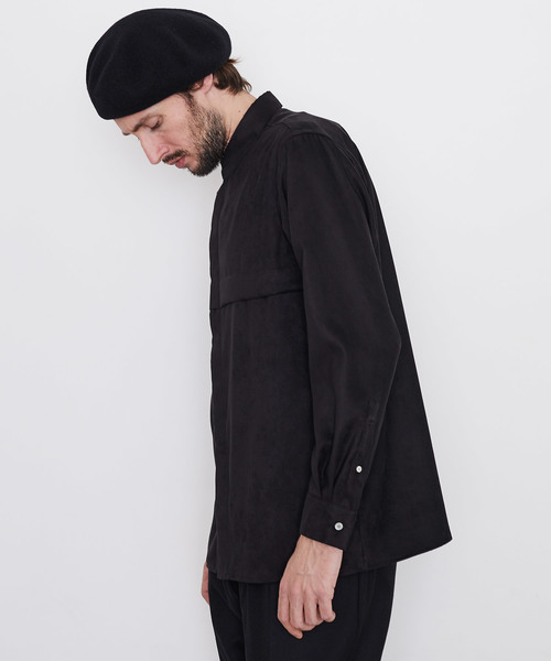 UNITED TOKYO（ユナイテッドトウキョウ）の「スエードレギュラーシャツ（シャツ/ブラウス・メンズ・ブラック/サックスブルー/バーガンディー・1/2/3）」の14枚目の写真