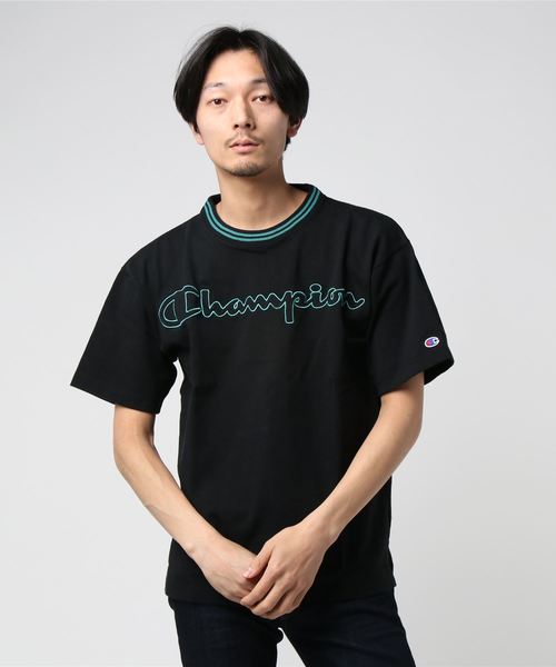 Champion(チャンピオン)の「【Champion/チャンピオン】メンズ Tシャツ(Tシャツ/カットソー・メンズ・ホワイト/ネイビー/ブラック・MEDIUM/LARGE)」の3枚目の写真