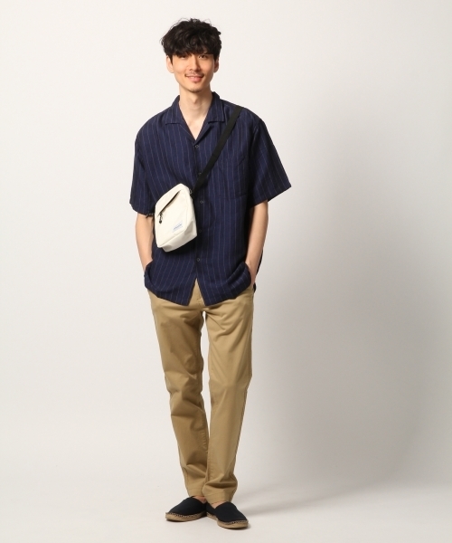 GLOBAL WORK（グローバルワーク）の「リネンオープンカラー半袖(ガラ)/790212（シャツ/ブラウス・メンズ・ブルー系その他7/ライトベージュ/その他1・X-LARGE/MEDIUM/LARGE/SMALL）」の6枚目の写真