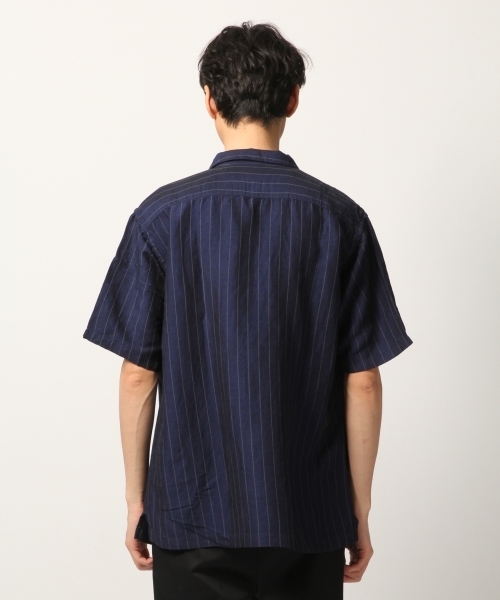 GLOBAL WORK（グローバルワーク）の「リネンオープンカラー半袖(ガラ)/790212（シャツ/ブラウス・メンズ・ブルー系その他7/ライトベージュ/その他1・X-LARGE/MEDIUM/LARGE/SMALL）」の8枚目の写真