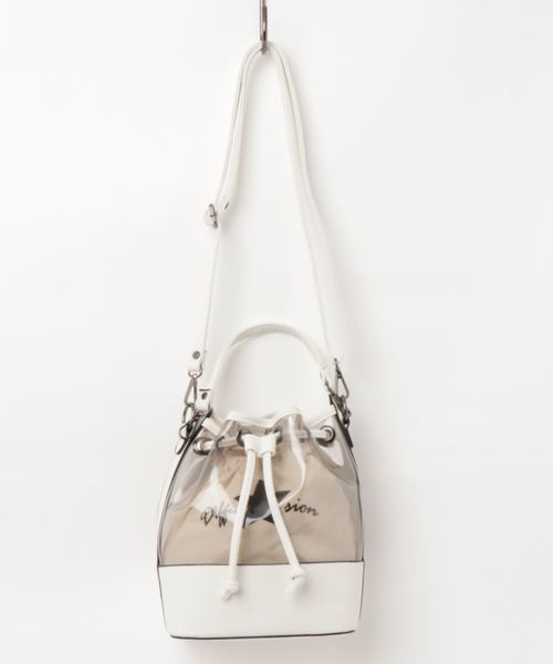 VENCEEXCHANGE（ヴァンスエクスチェンジ）の「PVC巾着ショルダーバッグ（ショルダーバッグ・レディース・ホワイト/ブラック/シルバー・FREE）」の2枚目の写真