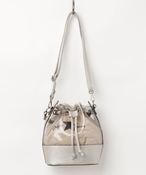 VENCEEXCHANGE（ヴァンスエクスチェンジ）の「PVC巾着ショルダーバッグ（ショルダーバッグ・レディース・ホワイト/ブラック/シルバー・FREE）」の3枚目の写真