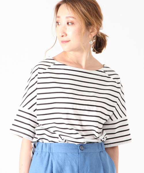 Tiara（ティアラ）の「後ろVボートネックカットソー（Tシャツ/カットソー・レディース・その他1/ホワイト/ブラック/その他2・FREE）」の15枚目の写真