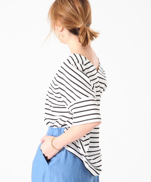 Tiara（ティアラ）の「後ろVボートネックカットソー（Tシャツ/カットソー・レディース・その他1/ホワイト/ブラック/その他2・FREE）」の13枚目の写真